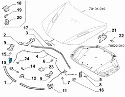 Alfa Romeo Stelvio Engine bonnet/hood lock/catch 50547304