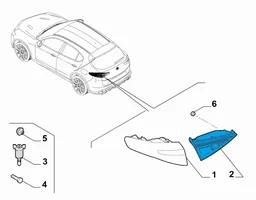 Alfa Romeo Stelvio Tailgate rear/tail lights 50553179