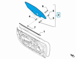 Fiat 124 Spider Finestrino/vetro portiera anteriore (coupé) 6000613062
