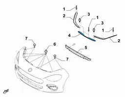 Fiat 124 Spider Ylempi jäähdyttimen ylätuen suojapaneeli 6000614487