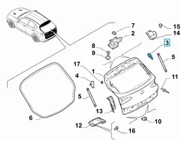 Alfa Romeo Stelvio Staffa di rinforzo per ammortizzatore bagagliaio 50550384