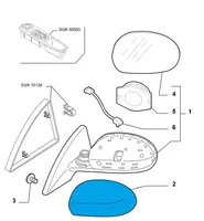 Alfa Romeo 159 Copertura in plastica per specchietti retrovisori esterni 156053011