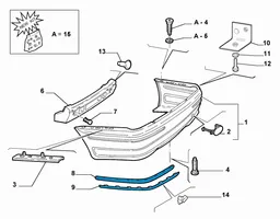 Lancia Lybra Takapuskurin koristemuotolista 735267934