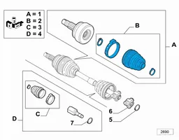 Alfa Romeo Stelvio Zewnętrzny przegub homokinetyczny wału napędowego 59259140