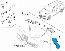 Alfa Romeo Stelvio Staffa di rinforzo montaggio del paraurti anteriore 50556439