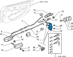 Fiat Barchetta Etuoven lukko 46757927