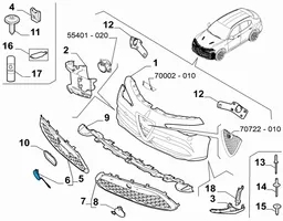 Alfa Romeo Stelvio Tappo/coprigancio di traino anteriore 156125960