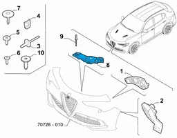 Alfa Romeo Stelvio Staffa di rinforzo montaggio del paraurti anteriore 50543943