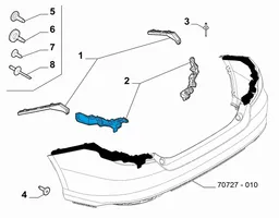 Fiat Tipo Uchwyt / Mocowanie zderzaka tylnego 52015953