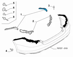 Fiat Tipo Uchwyt / Mocowanie zderzaka tylnego 52015949