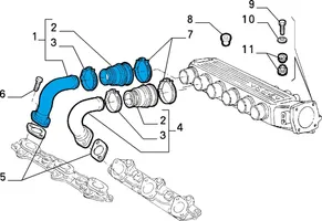 Alfa Romeo 156 Tube d'admission d'air 60668795