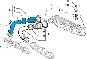 Alfa Romeo 166 Tubo di aspirazione dell’aria 60668795