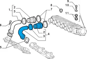 Alfa Romeo 166 Tubo di aspirazione dell’aria 60668794