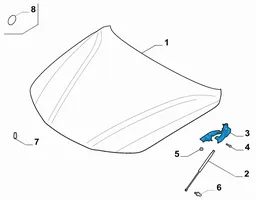 Alfa Romeo Stelvio Engine bonnet/hood hinges 50535404