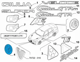 Alfa Romeo Giulia Valmistajan merkki/logo/tunnus 50568187