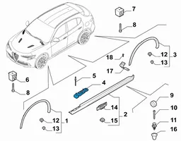 Alfa Romeo Stelvio Verkleidung Schwellereinfassung 50547445