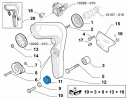 Alfa Romeo Stelvio Pignon de distribution, vilebrequin 46341140