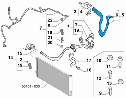 Fiat 500X Air conditioning (A/C) pipe/hose 52035150