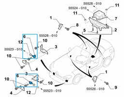 Fiat 124 Spider Capteur de collision / impact de déploiement d'airbag 6000612992