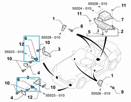 Fiat 124 Spider Capteur de collision / impact de déploiement d'airbag 6000612992