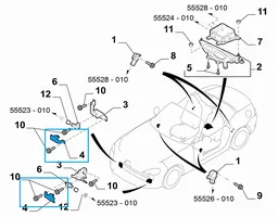 Fiat 124 Spider Autres pièces compartiment moteur 6000613004