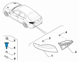 Alfa Romeo Giulia Pièces détachées feux arrière 50539624