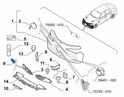 Alfa Romeo Giulia Maskownica czujnika ACC Distronic radar 156113746