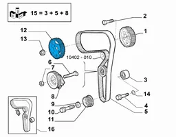 Fiat Multipla Polttoainepumpun hammaspyörä (vauhtipyörä) 46452570