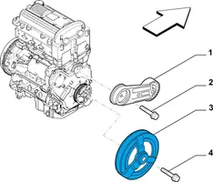 Alfa Romeo 159 Pignon de distribution, vilebrequin 55559391