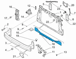 Jeep Compass Apatinė dalis radiatorių panelės (televizoriaus) 52155962