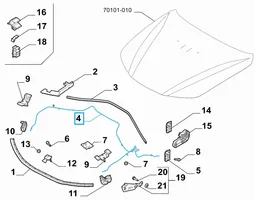 Alfa Romeo Stelvio Cable de apertura del capó/tapa del motor 50562859