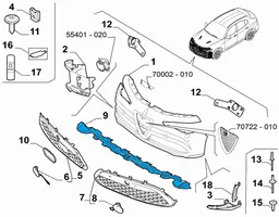 Alfa Romeo Stelvio Verstärkung Stoßstange Stoßfänger vorne 50553730