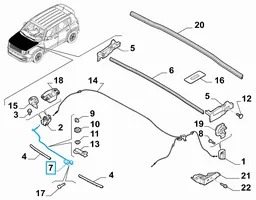 Jeep Renegade Poignée, déverrouillage du capot moteur 51972891