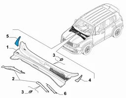 Jeep Renegade Garniture de pare-brise 735598563