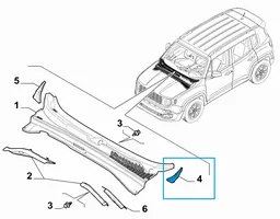 Jeep Renegade Garniture de pare-brise 735598564