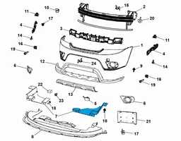 Fiat Freemont Etupuskurin alustan pohjalevy 05116283AB