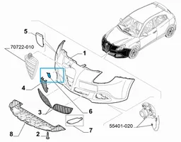 Alfa Romeo Giulietta Capuchon, crochet de remorquage avant 156093405