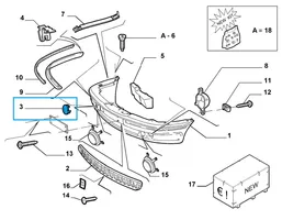 Lancia Lybra Tappo/coprigancio di traino anteriore 735266978