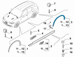 Alfa Romeo Stelvio Rivestimento passaruota posteriore 50549702