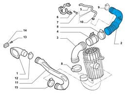 Fiat Ducato Rura / Wąż dolotowy powietrza 1350798080