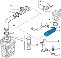 Alfa Romeo 156 Tube d'admission d'air 60658055