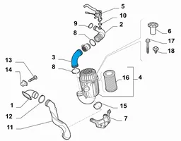 Fiat Ducato Air intake hose/pipe 1350799080