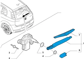 Fiat Grande Punto Spazzola tergicristallo posteriore 71751022