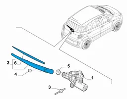 Fiat 500L Rear wiper blade 51883638