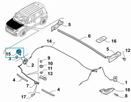 Jeep Renegade Système poignée, câble ouverture de capot 52017348