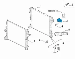 Alfa Romeo Giulia Fixation de radiateur 50542685