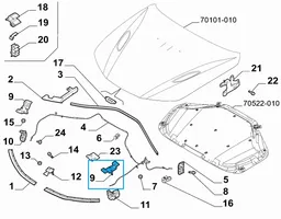 Alfa Romeo Giulia Konepellin lukituksen salpahaka 50558483