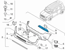 Jeep Renegade Wlot / Kanał powietrza intercoolera 735774470