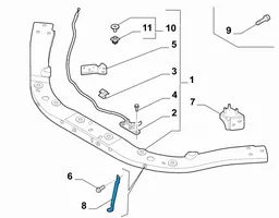 Alfa Romeo Giulia Support, fixation radiateur 50536175