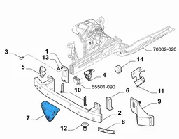 Alfa Romeo Stelvio Rejilla superior del radiador del parachoques delantero 50574403